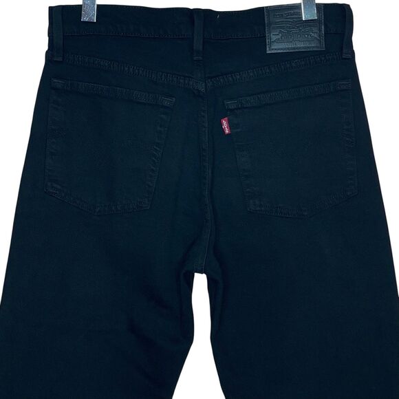 Levi's NWT Wedgie Straight Black Jeans Size 27 Denim Mid Rise Button Fly Casual - Picture 5 of 8
